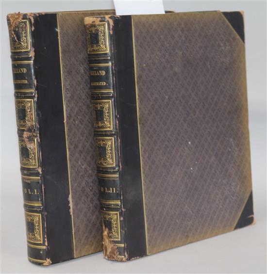 Willis, N.P. and Coyne J. Stirling - The Scenery and Antiquities of Ireland, 2 vols, quarto, half calf,
